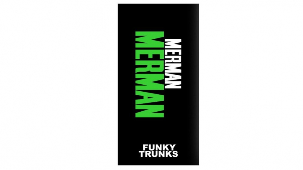 funky trunks green merman towel