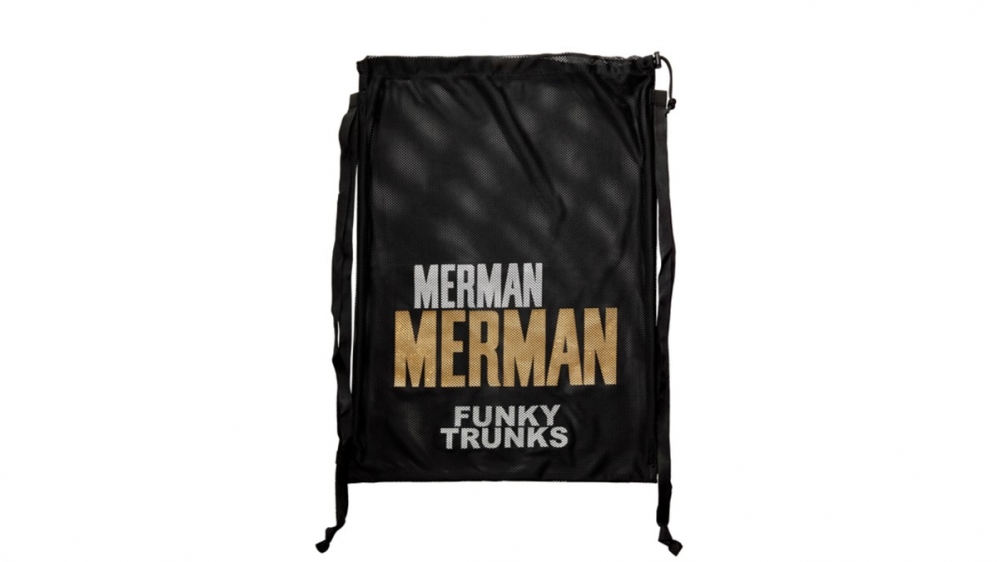 funky trunks golden merman mesh 