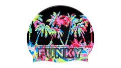 funky sunset city silicone hat