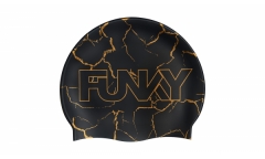 funky cracked gold hat